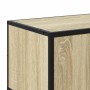 TV-Möbel aus Metall und Ingenieurholz in Sonoma-Eiche, 100x35x41 cm. von , TV-Möbel - Ref: Foro24-848835, Preis: 63,45 €, Rab...