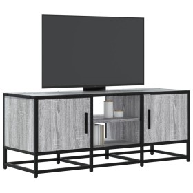 Mueble TV metal y madera ingeniería gris Sonoma 100x35x41 cm by , TV Furniture - Ref: Foro24-848837, Price: 67,63 €, Discount: %