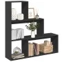 Librería divisora 3 niveles madera negro 123x29x123 cm by , Bookcases and shelves - Ref: Foro24-857986, Price: 66,09 €, Disco...