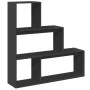 Librería divisora 3 niveles madera negro 123x29x123 cm by , Bookcases and shelves - Ref: Foro24-857986, Price: 66,09 €, Disco...