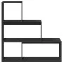 Librería divisora 3 niveles madera negro 123x29x123 cm by , Bookcases and shelves - Ref: Foro24-857986, Price: 66,09 €, Disco...