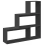 Librería divisora 3 niveles madera negro 123x29x123 cm by , Bookcases and shelves - Ref: Foro24-857986, Price: 66,09 €, Disco...