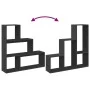 Librería divisora 3 niveles madera negro 123x29x123 cm by , Bookcases and shelves - Ref: Foro24-857986, Price: 66,09 €, Disco...