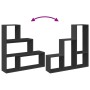 Librería divisora 3 niveles madera negro 123x29x123 cm by , Bookcases and shelves - Ref: Foro24-857986, Price: 66,85 €, Disco...