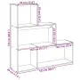 Librería divisora 3 niveles madera negro 123x29x123 cm by , Bookcases and shelves - Ref: Foro24-857986, Price: 66,09 €, Disco...