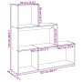 Librería divisora 3 niveles madera negro 123x29x123 cm by , Bookcases and shelves - Ref: Foro24-857986, Price: 66,85 €, Disco...