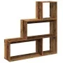 Librería divisora 3 niveles madera envejecida 123x29x123 cm by , Bookcases and shelves - Ref: Foro24-857992, Price: 71,22 €, ...
