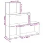 Librería divisora 3 niveles madera envejecida 123x29x123 cm by , Bookcases and shelves - Ref: Foro24-857992, Price: 71,22 €, ...