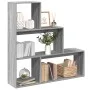 Librería divisora 3 niveles madera gris Sonoma 123x29x123 cm by , Bookcases and shelves - Ref: Foro24-857990, Price: 60,40 €,...
