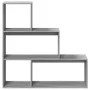 Librería divisora 3 niveles madera gris Sonoma 123x29x123 cm by , Bookcases and shelves - Ref: Foro24-857990, Price: 60,40 €,...