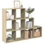 Librería divisora 3 niveles madera Sonoma 137,5x29x103,5 cm by , Bookcases and shelves - Ref: Foro24-857978, Price: 92,75 €, ...