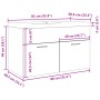 Mueble de baño con lavabo integrado gris hormigón by , Bathroom furniture - Ref: Foro24-3324859, Price: 187,67 €, Discount: %