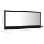 Espejo de baño madera contrachapada negro 90x10,5x37 cm de , Tocadores de baño - Ref: Foro24-804581, Precio: 38,73 €, Descuen...