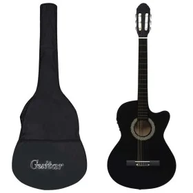 Western guitar set 12 pieces with 6-string black equalizer by , Guitars - Ref: Foro24-70139, Price: 112,22 €, Discount: %