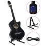 Western guitar set 12 pieces with 6-string black equalizer by , Guitars - Ref: Foro24-70139, Price: 114,37 €, Discount: %