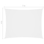 Rechteckige Segelmarkise aus weißem Oxford-Stoff 5x7 m von vidaXL, Sonnenschirme - Ref: Foro24-135275, Preis: 77,37 €, Rabatt: %