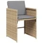 Garden dining set 11 pieces with beige synthetic rattan cushions by , Garden sets - Ref: Foro24-3211212, Price: 693,33 €, Dis...