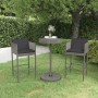 3-teiliges Garten-Barmöbel-Set und graue synthetische Rattankissen von vidaXL, Gartensets - Ref: Foro24-3094773, Preis: 245,2...