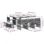 Garden dining set 11 pieces with beige synthetic rattan cushions by , Garden sets - Ref: Foro24-3211692, Price: 548,43 €, Dis...