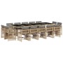 Garden dining set with 15-piece synthetic rattan beige cushions by , Garden sets - Ref: Foro24-3211776, Price: 915,59 €, Disc...