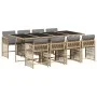 Garten-Essgruppe 9-teilig mit Kissen aus synthetischem Rattan in Beige. von , Gartensets - Ref: Foro24-3211644, Preis: 608,41...