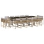 Garten-Essgruppe mit 15-teiligen Kissen aus synthetischem Rattan in Beige. von , Gartensets - Ref: Foro24-3211596, Preis: 797...