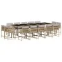 Set comedor de jardín con cojines 15 pzas ratán sintético beige de , Conjuntos de jardín - Ref: Foro24-3211596, Precio: 910,9...