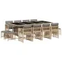 Garden dining set with 13-piece synthetic rattan beige cushions. by , Garden sets - Ref: Foro24-3210984, Price: 761,79 €, Dis...
