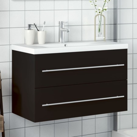 Badezimmermöbel mit integriertem schwarzen Waschbecken von , Badezimmerwaschtische - Ref: Foro24-3278777, Preis: 242,75 €, Ra...