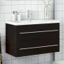 Mueble de baño con lavabo integrado negro de , Tocadores de baño - Ref: Foro24-3278777, Precio: 224,72 €, Descuento: %