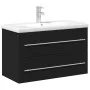 Mueble de baño con lavabo integrado negro de , Tocadores de baño - Ref: Foro24-3278777, Precio: 224,72 €, Descuento: %