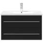 Mueble de baño con lavabo integrado negro de , Tocadores de baño - Ref: Foro24-3278777, Precio: 224,72 €, Descuento: %