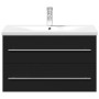 Mueble de baño con lavabo integrado negro de , Tocadores de baño - Ref: Foro24-3278777, Precio: 242,75 €, Descuento: %