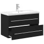 Mueble de baño con lavabo integrado negro de , Tocadores de baño - Ref: Foro24-3278777, Precio: 224,72 €, Descuento: %