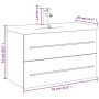 Mueble de baño con lavabo integrado negro de , Tocadores de baño - Ref: Foro24-3278777, Precio: 242,75 €, Descuento: %