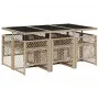 Set comedor de jardín 7 pzas con cojines ratán sintético beige von , Gartensets - Ref: Foro24-3210732, Preis: 459,56 €, Rabat...
