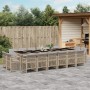 Set comedor de jardín 17 pzas con cojines ratán sintético beige by , Garden sets - Ref: Foro24-3210888, Price: 1,00 €, Discou...