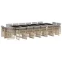 Set comedor de jardín 17 pzas con cojines ratán sintético beige von , Gartensets - Ref: Foro24-3210888, Preis: 1,00 €, Rabatt: %