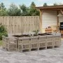 Set comedor de jardín con cojines 15 pzas ratán sintético beige by , Garden sets - Ref: Foro24-3210876, Price: 982,06 €, Disc...