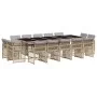 Set comedor de jardín con cojines 15 pzas ratán sintético beige by , Garden sets - Ref: Foro24-3210876, Price: 982,06 €, Disc...