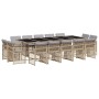 Set comedor de jardín con cojines 15 pzas ratán sintético beige by , Garden sets - Ref: Foro24-3210876, Price: 1,00 €, Discou...