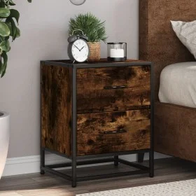Mesitas noche 2 uds madera ingeniería roble ahumado 40x31x50 cm by , Nightstands - Ref: Foro24-848679, Price: 84,69 €, Discou...