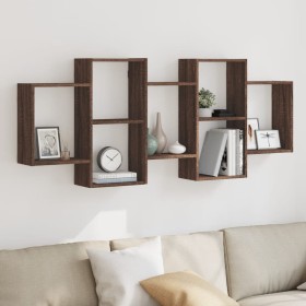 Estantería de pared madera ingeniería marrón roble 159x18x65 cm by , Shelves and shelves - Ref: Foro24-853215, Price: 60,44 €...