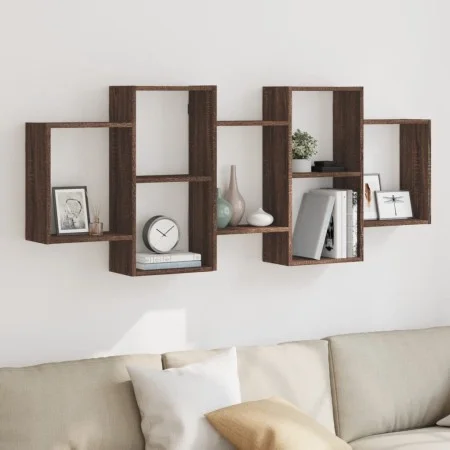 Estantería de pared madera ingeniería marrón roble 159x18x65 cm de , Estantes y estanterías - Ref: Foro24-853215, Precio: 59,...