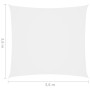 Toldo de vela cuadrado tela Oxford blanco 3,6x3,6 m