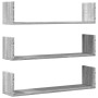 Wandregal 3er Set aus Sonoma-Grau Holzwerkstoff 80x18x18cm von , Regale und Regale - Ref: Foro24-853295, Preis: 27,31 €, Raba...