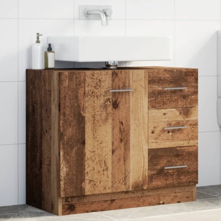 Waschbeckenunterschrank aus gealtertem Ingenieurholz 63x30x54 cm. von , Badezimmermöbel - Ref: Foro24-858323, Preis: 74,39 €,...