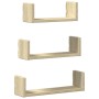 Wandregal 3er Set aus Sonoma-Eichenfurnierholz von , Regale und Regale - Ref: Foro24-853310, Preis: 18,61 €, Rabatt: %