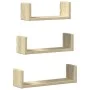 Wandregal 3er Set aus Sonoma-Eichenfurnierholz von , Regale und Regale - Ref: Foro24-853310, Preis: 18,31 €, Rabatt: %