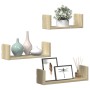 Wandregal 3er Set aus Sonoma-Eichenfurnierholz von , Regale und Regale - Ref: Foro24-853310, Preis: 18,61 €, Rabatt: %